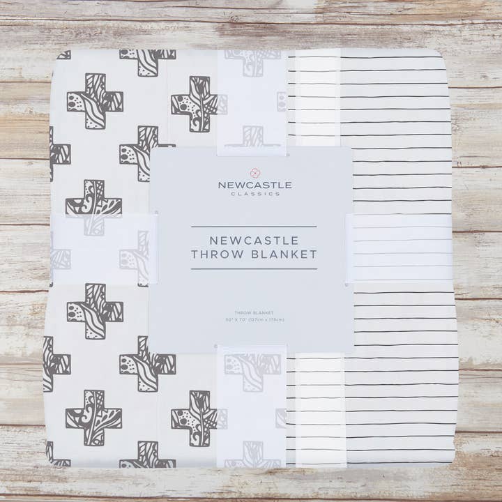 Newcastle Classics - Wholesale Throw blanket - Nordic Cross and Pencil Stripe Newcastle Throw Blanket2