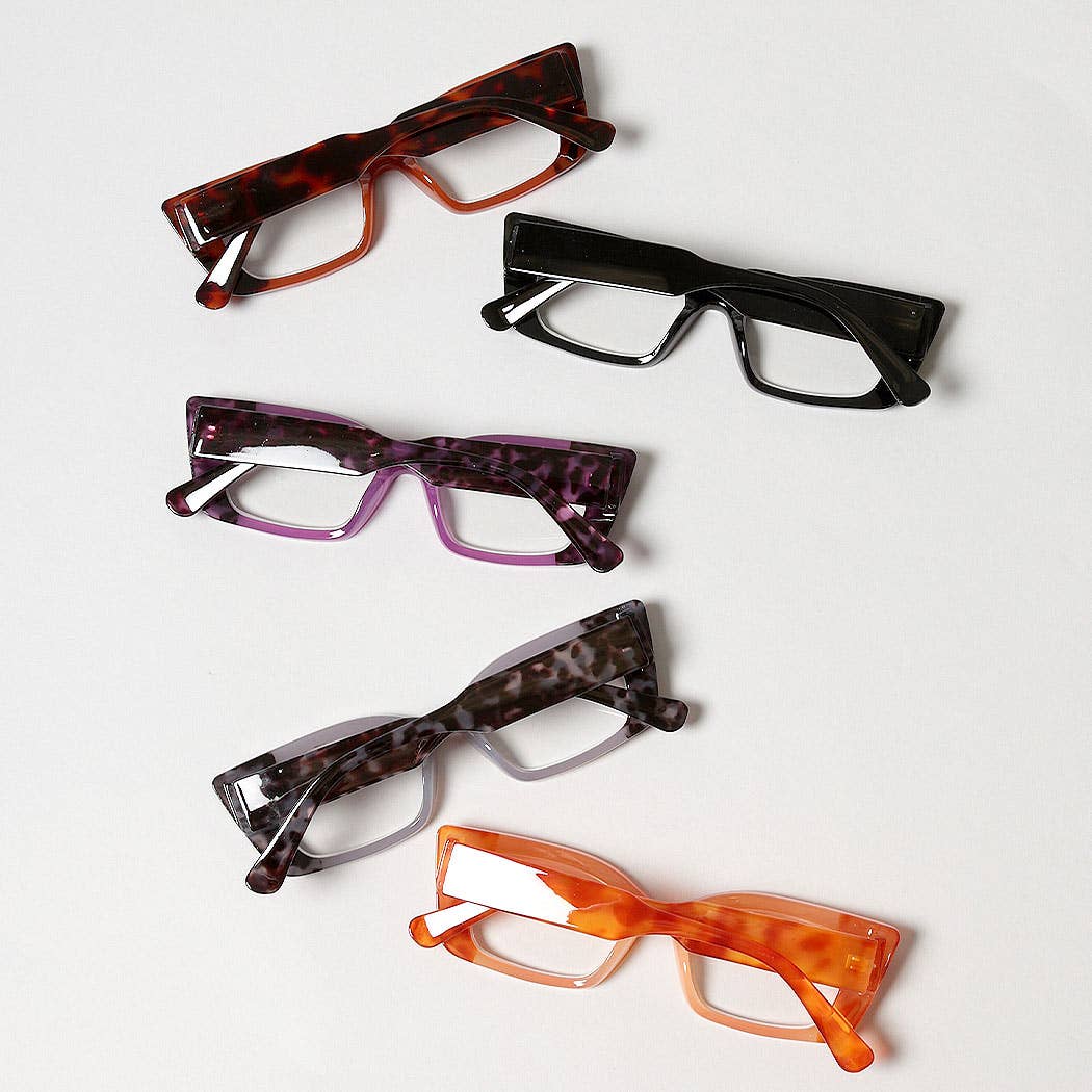  ASSORTED COLORS Women's Bold Cat Eye Frame Reading Glasses for wholesale on Faire2