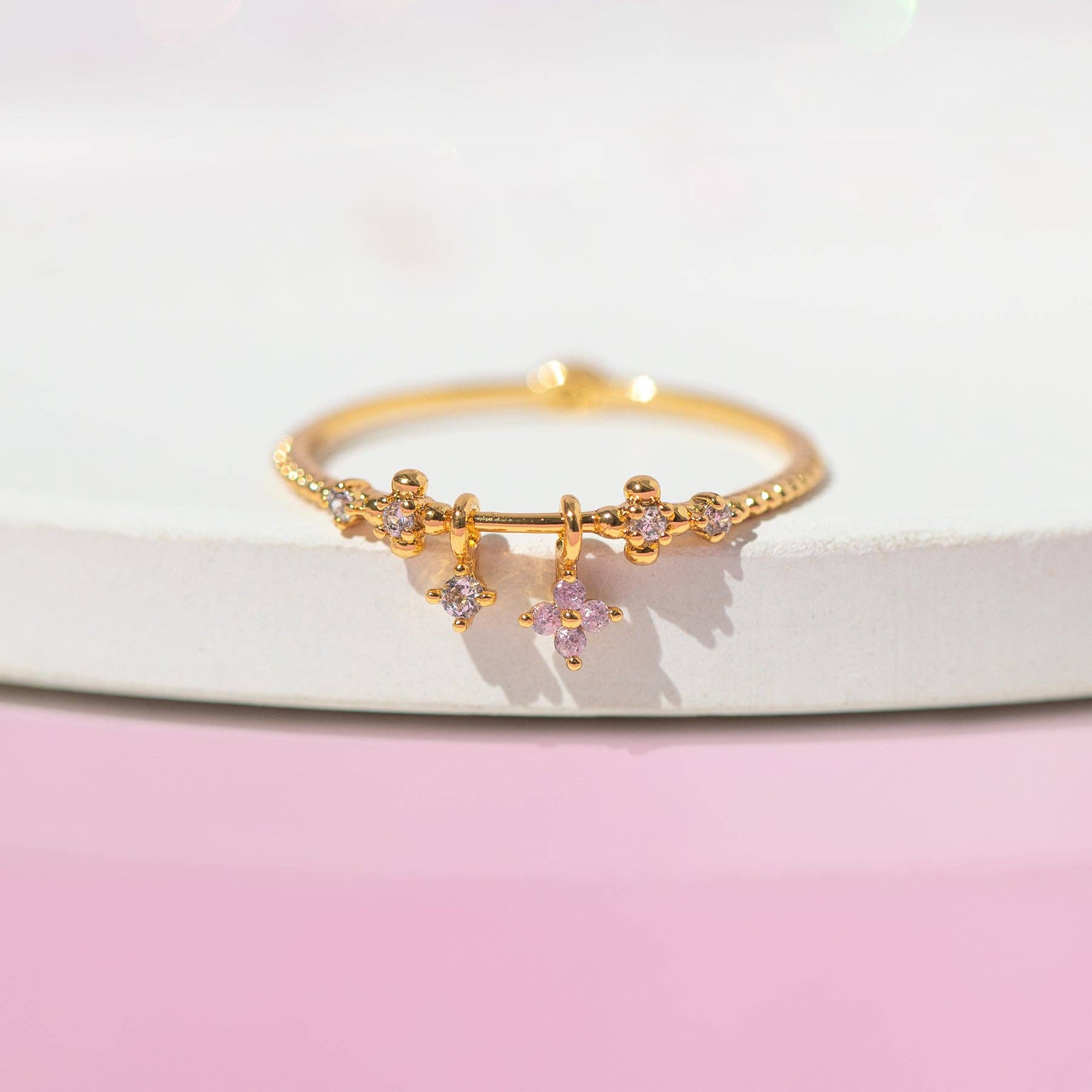 Girls Crew - Wholesale Multi-Stone Ring - Charmed Blossom Ring0