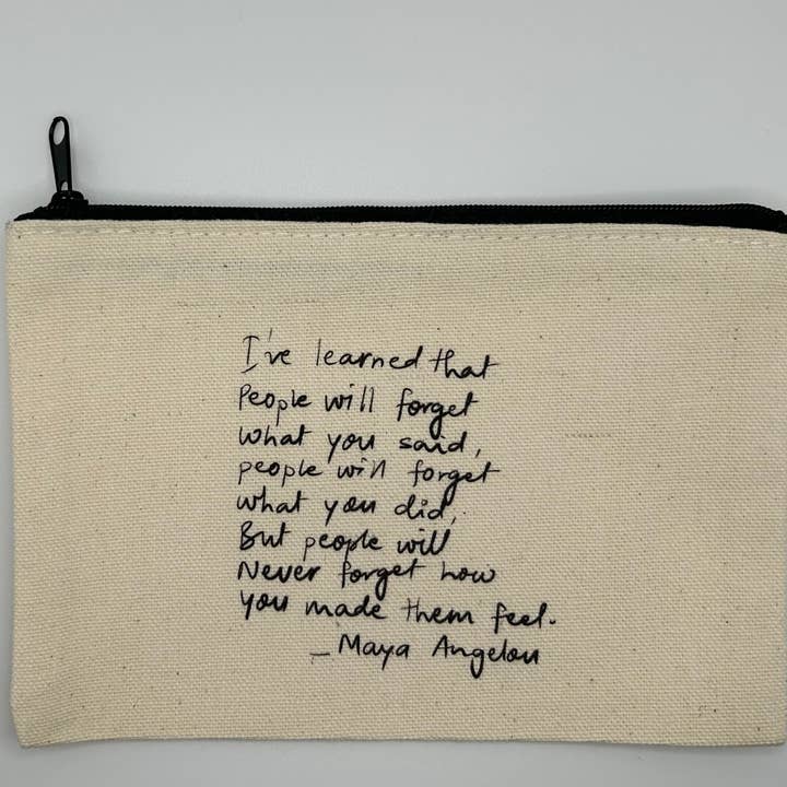 Angelou Canvas Pouch for wholesale by Earthly Matters
