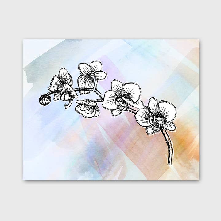 Orchid Bloom Art Print 8x10" for wholesale by Jeanelle Demers