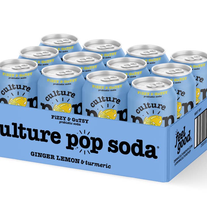 Culture Pop Soda - Wholesale Soda/Carbonated Drink - GINGER LEMON & turmeric - 12 Pack4