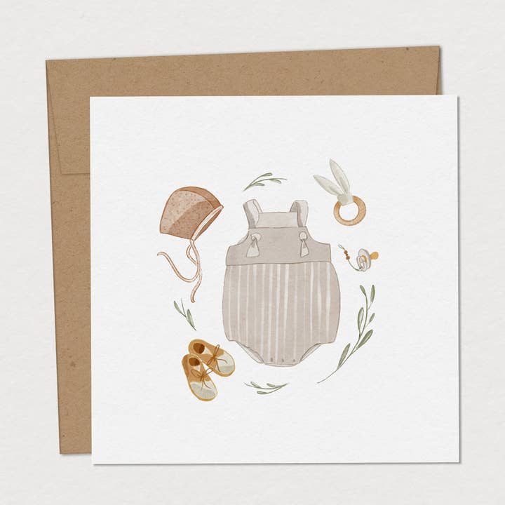 Babyshower wenskaart, Geboortecadeauset voor wholesale door Mimosa Design