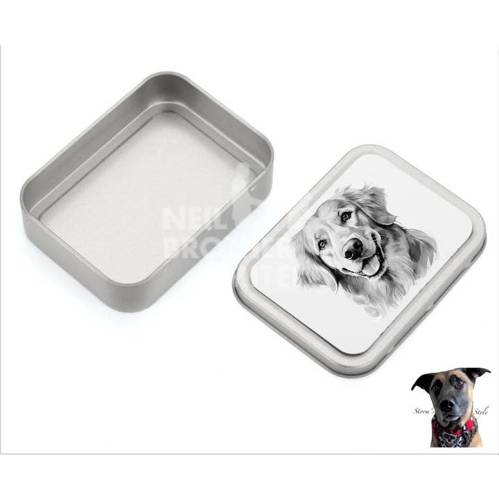 Storms Style - Wholesale Pet Treat Jar - Dog - Black and Grey Small Dog Metal Treat Tin - lots of breeds25