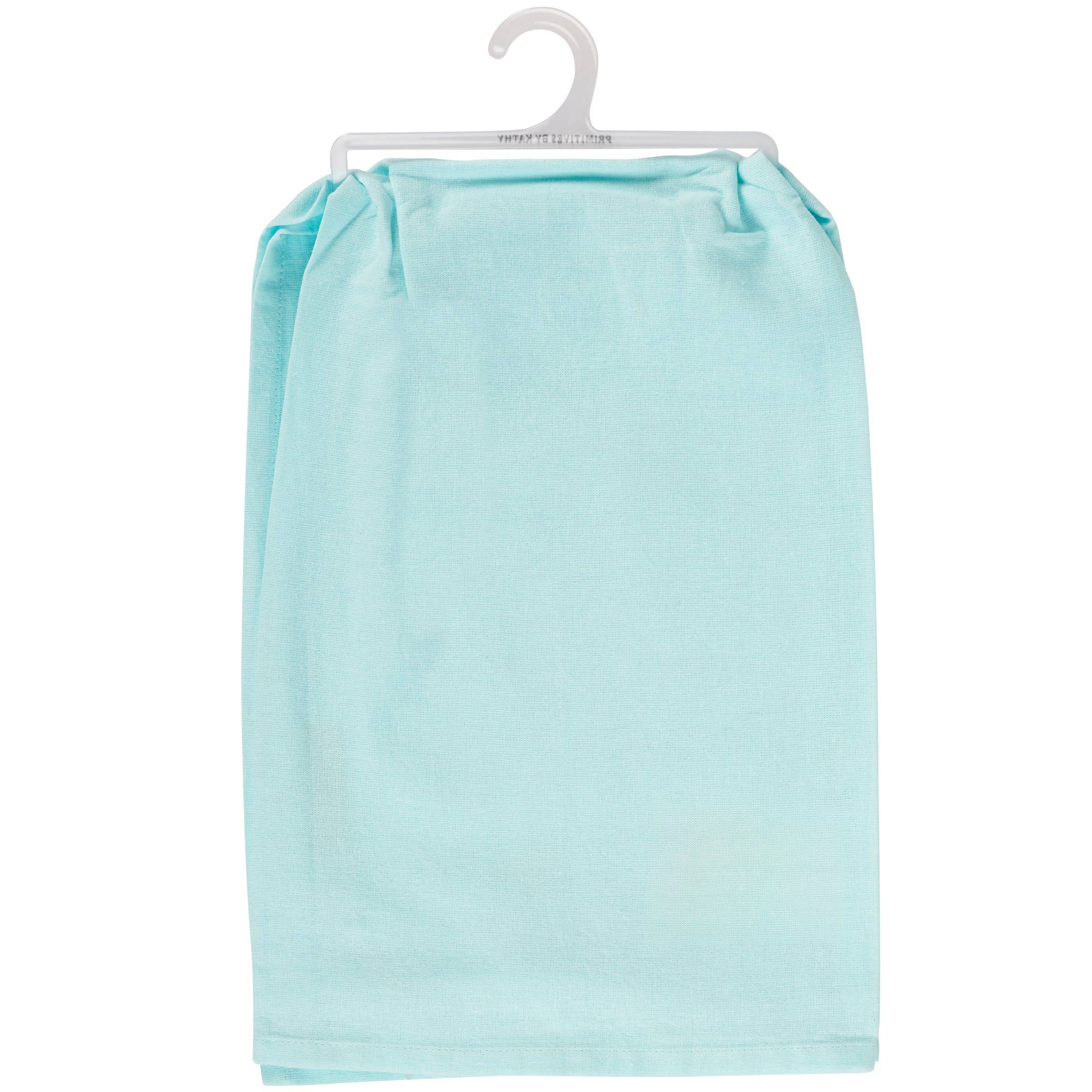 Primitives by Kathy - Wholesale Tea Towel - Pastel Santa Kitchen Towel1