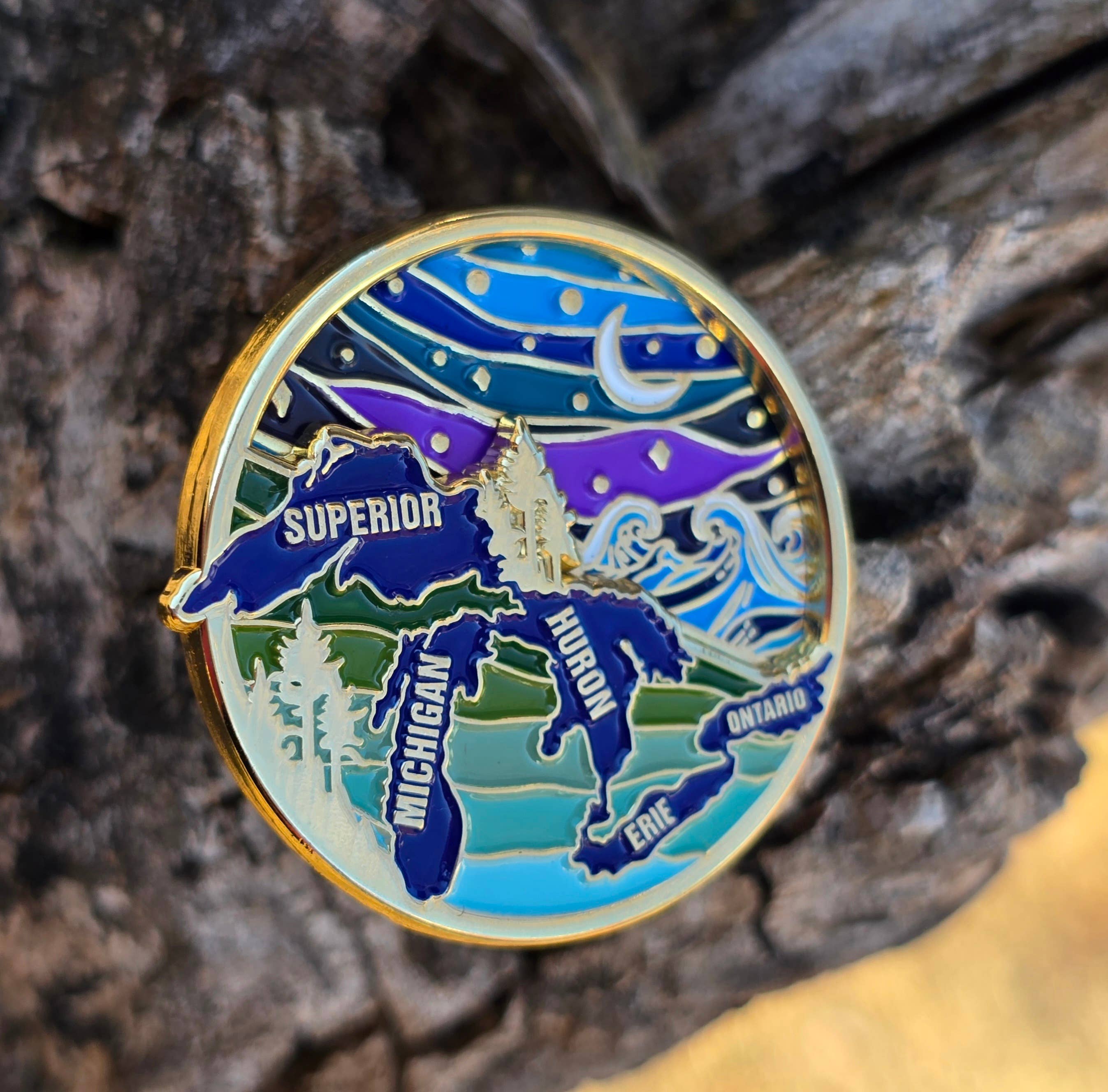 Art Factory LLC - Wholesale Lapel Pin/Button - Great Lakes spinning enamel pin8