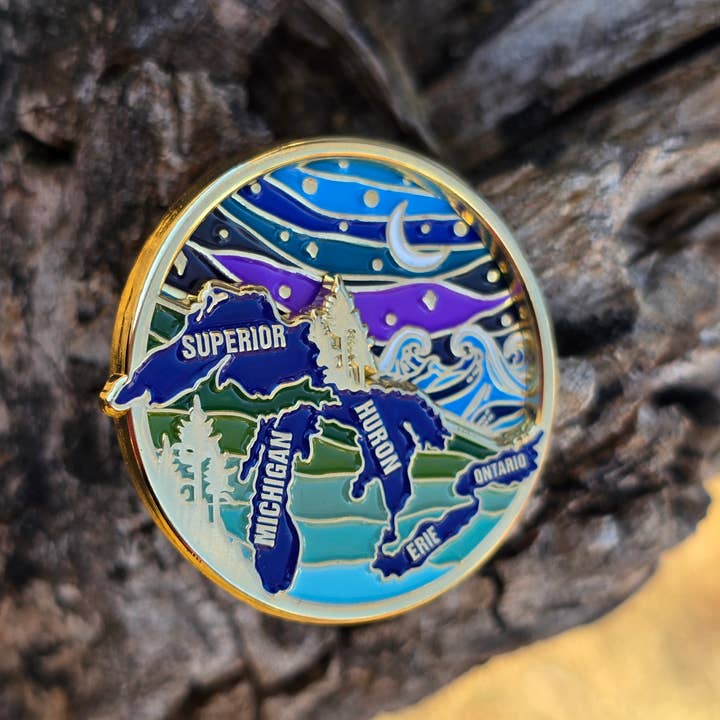Art Factory LLC - Wholesale Lapel Pin/Button - Great Lakes spinning enamel pin8