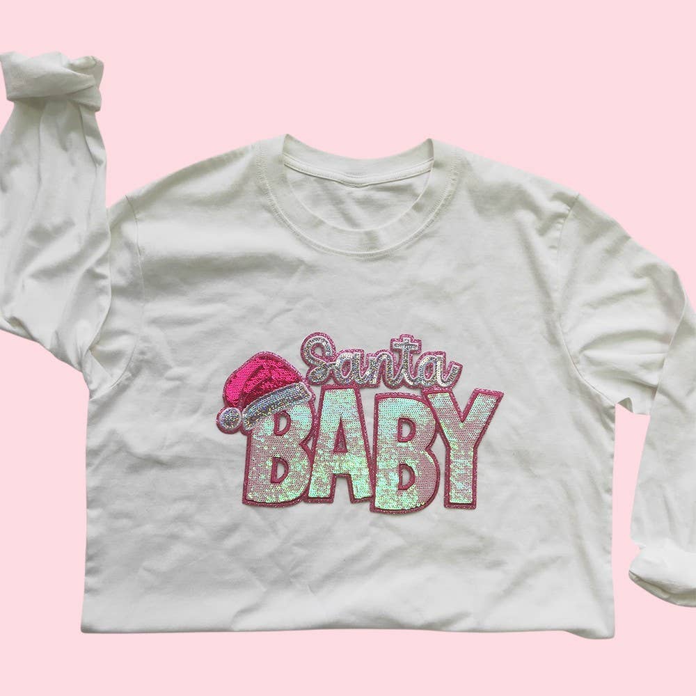 Rosie Posie Patches - Wholesale Patch - Santa Baby Chenille Christmas Iron-On Patch1