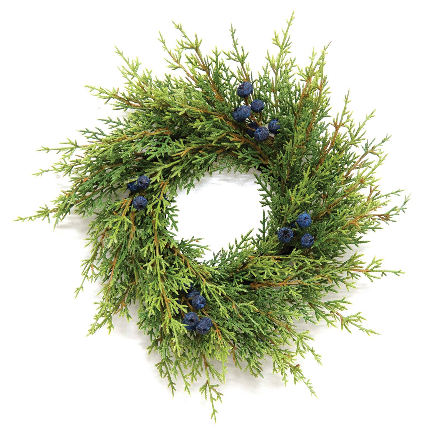 Saybrook Lane - Wholesale Wreath - Blue Berry & Cedar Wreath, 12"0