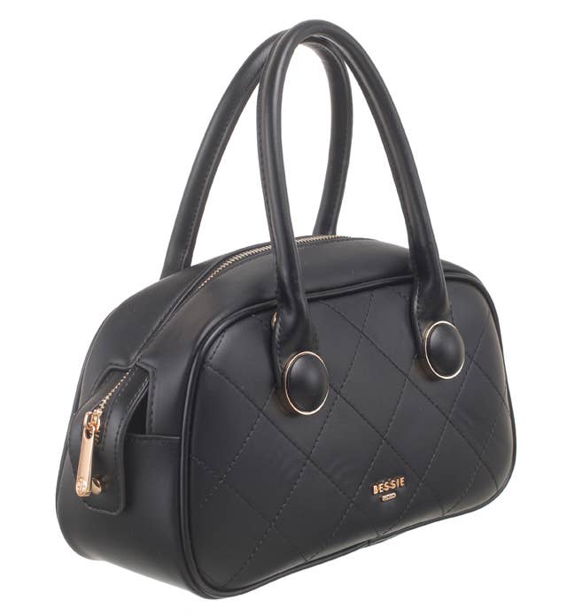 Bessie London - Wholesale Top Handle Bag - Women's - QUILTED BOSTON BAG0