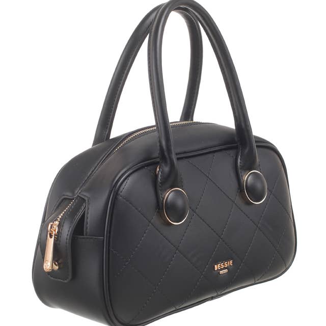 Bessie London - Wholesale Top Handle Bag - Women's - QUILTED BOSTON BAG