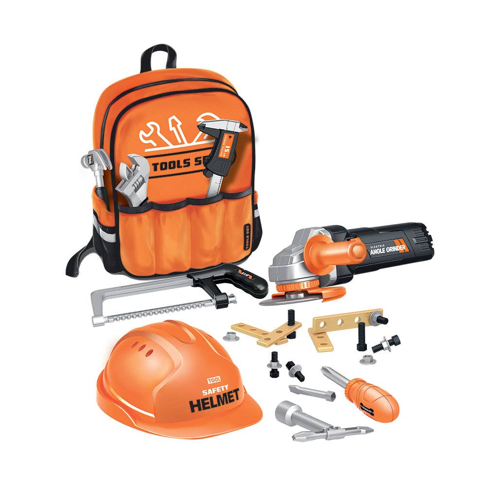 AJ Aguiar - Wholesale Toy Set - Kids - 26-Piece Tool Backpack0