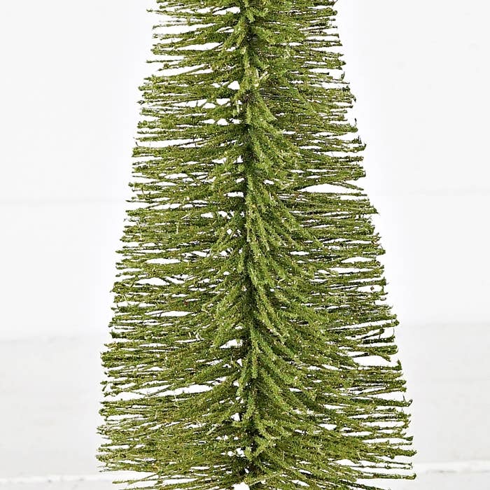 Impressive Enterprises, Inc. - Wholesale Christmas Decoration - M10273B- 14inH Mossy Bottle Brush Pine Tree