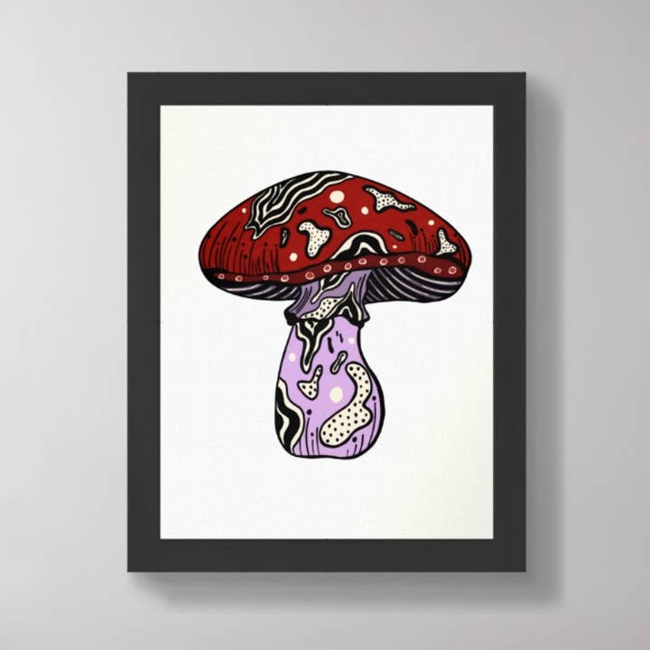 Wild & Wright - Wholesale Art Print - Fun Mushroom Art Print2