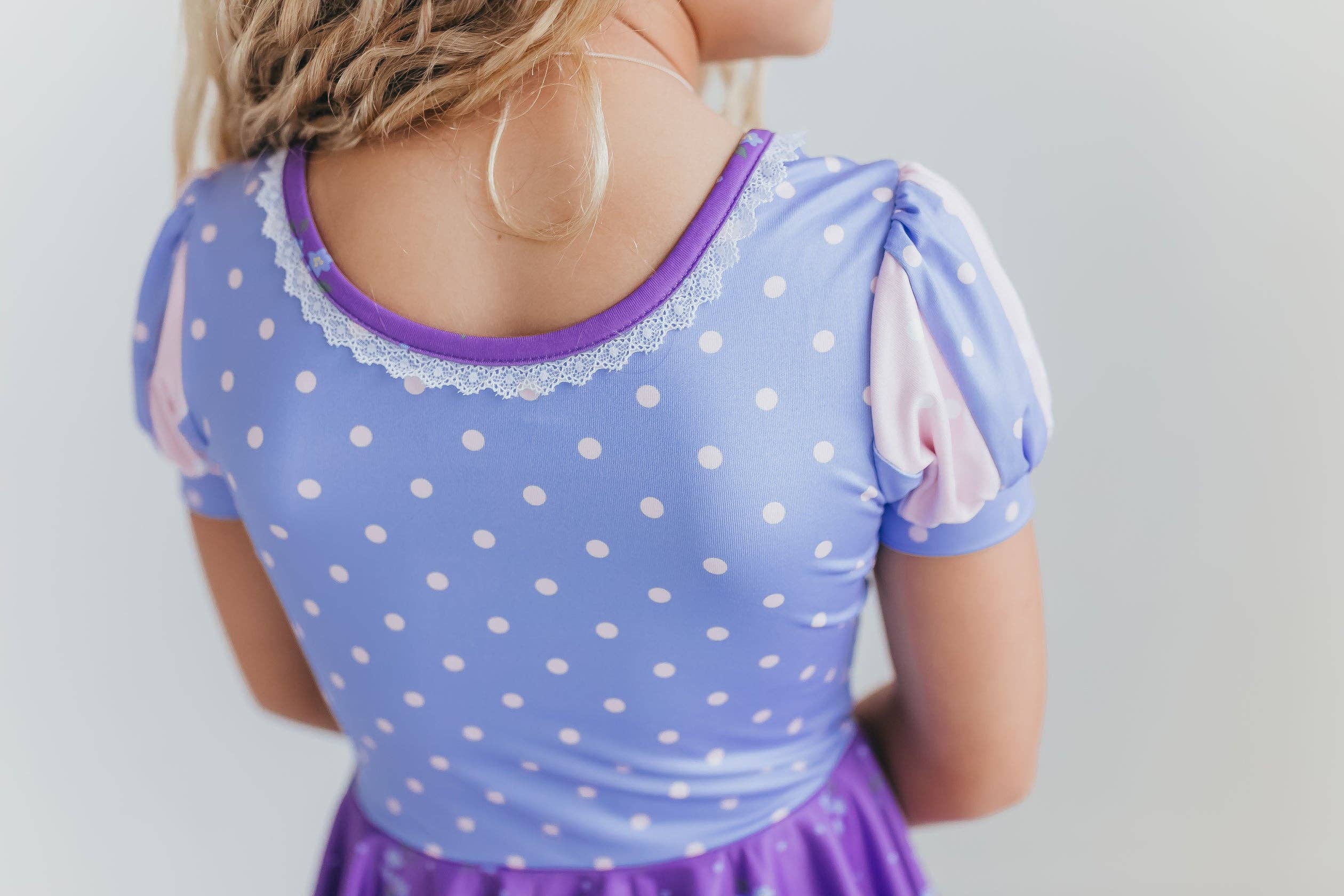 Oopsie Daisy - Vente Justaucorps – enfant - Justaucorps de danse patinage à jupe princesse lavande pour enfants3
