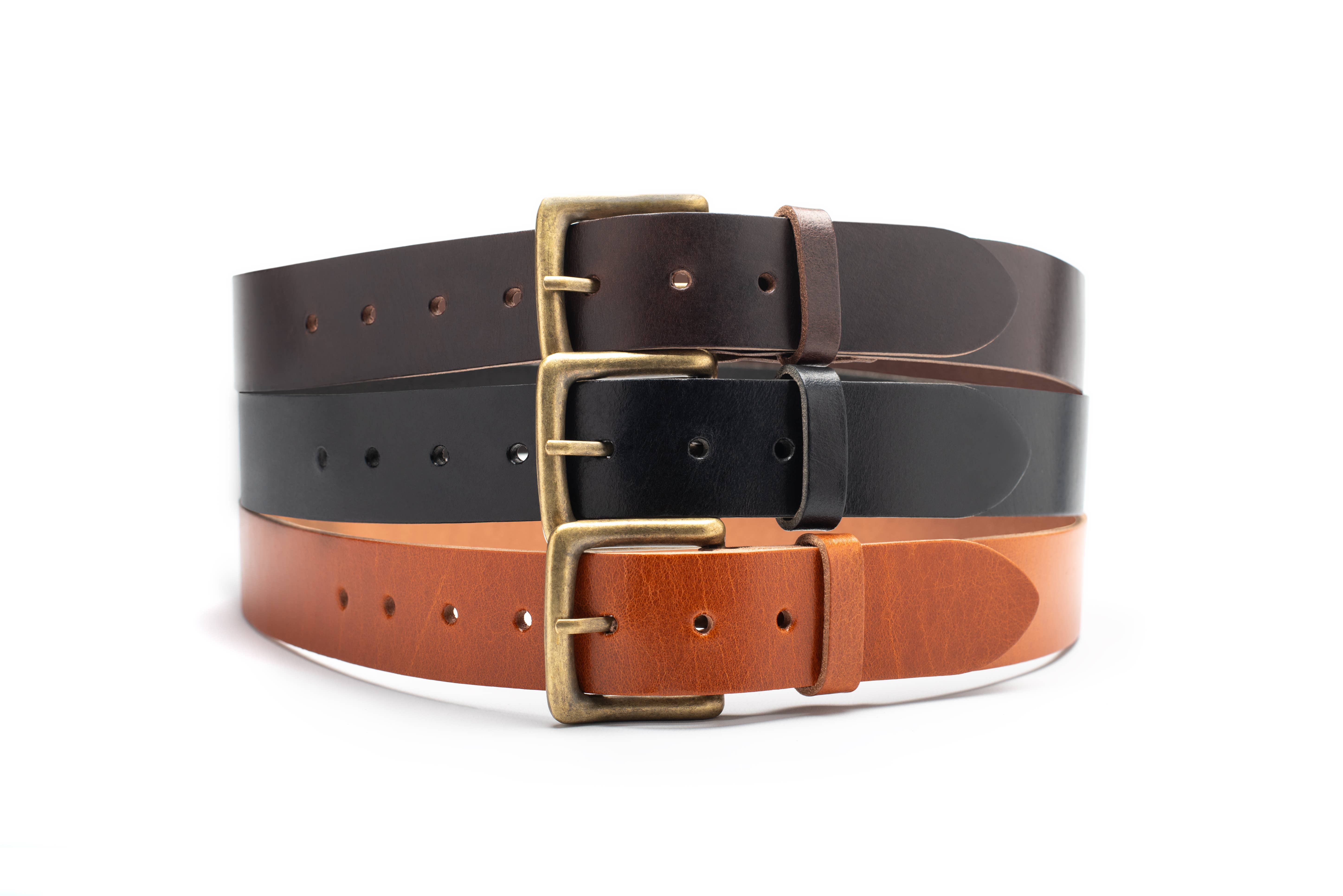 Leathergraft – wholesale Belt – Unisex – Men's full grain leather belt with antique brass buckle19