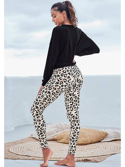 Lascana - Wholesale Fashion Leggings - Women's - LASCANA Women's Animal Print Lounge Leggings1