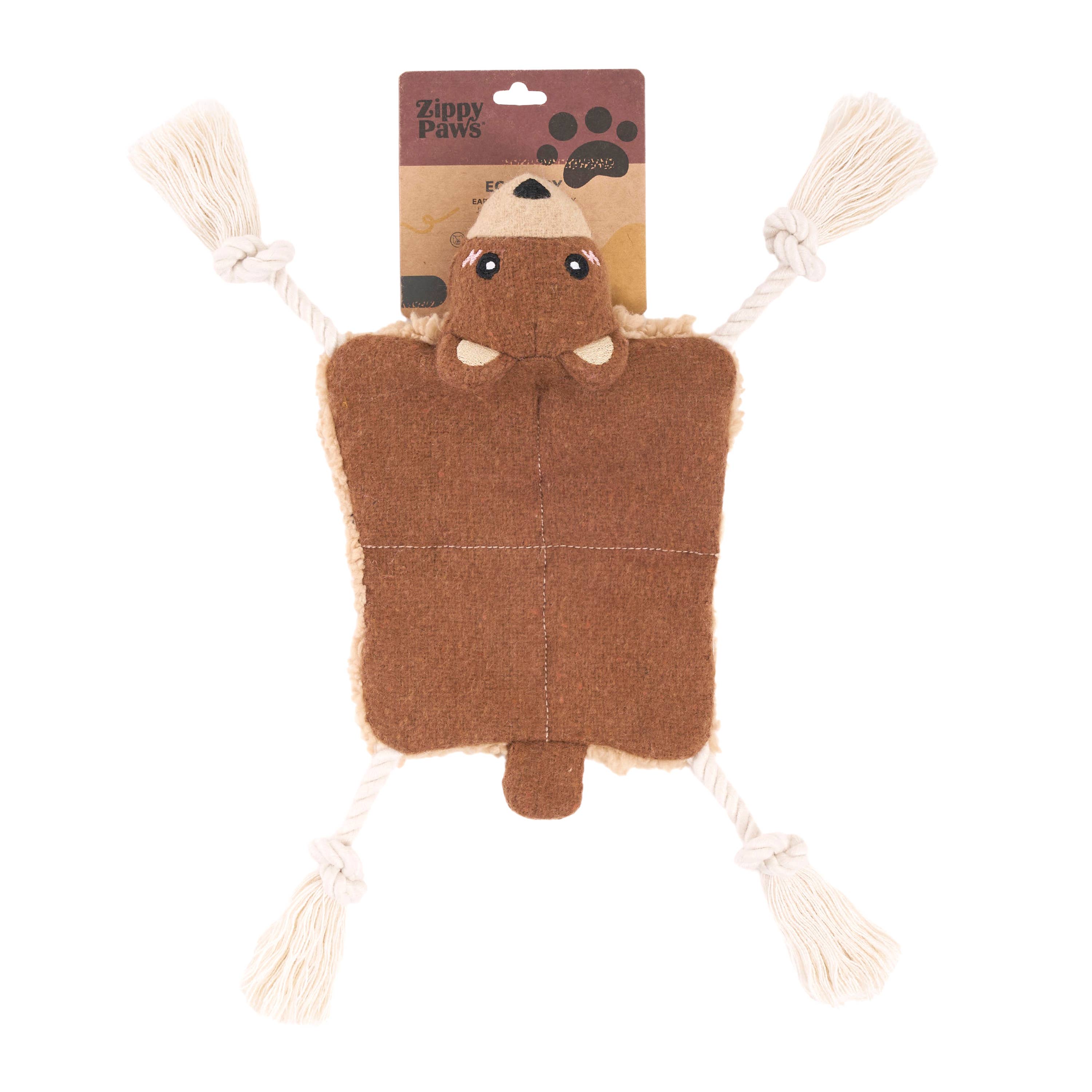 ZippyPaws – Engroshandel Legetøj - Hund – ecoZippy Knudret Krawler - Bjørn4