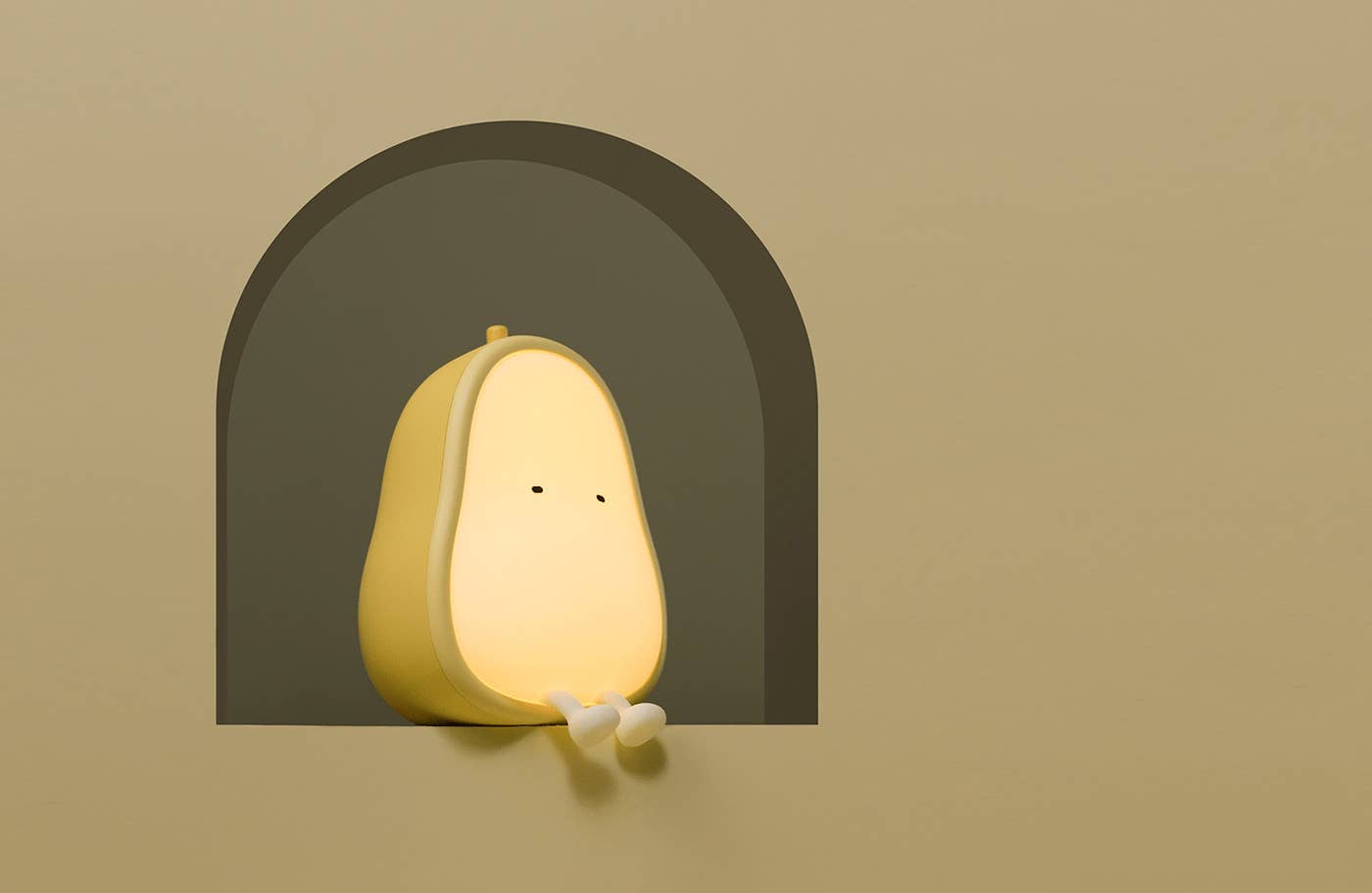 Soft green Pear Night Lamp MUID for wholesale on Faire20