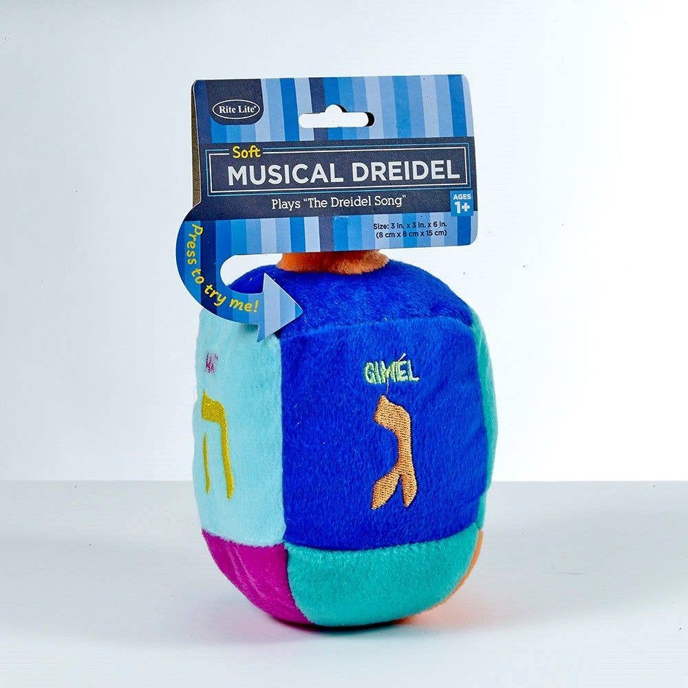 Rite lite - Wholesale Dreidel - Kids - Plush Musical Dreidel Toy,Multi, 6"H,Tag0
