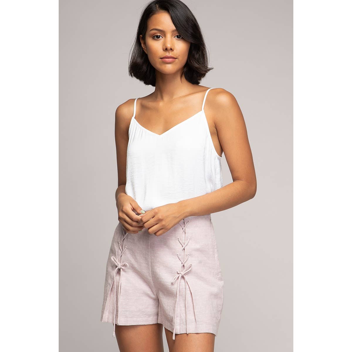 Naked Zebra Rack - Wholesale Pants - Women's - Lace-up Jacquard Shorts2