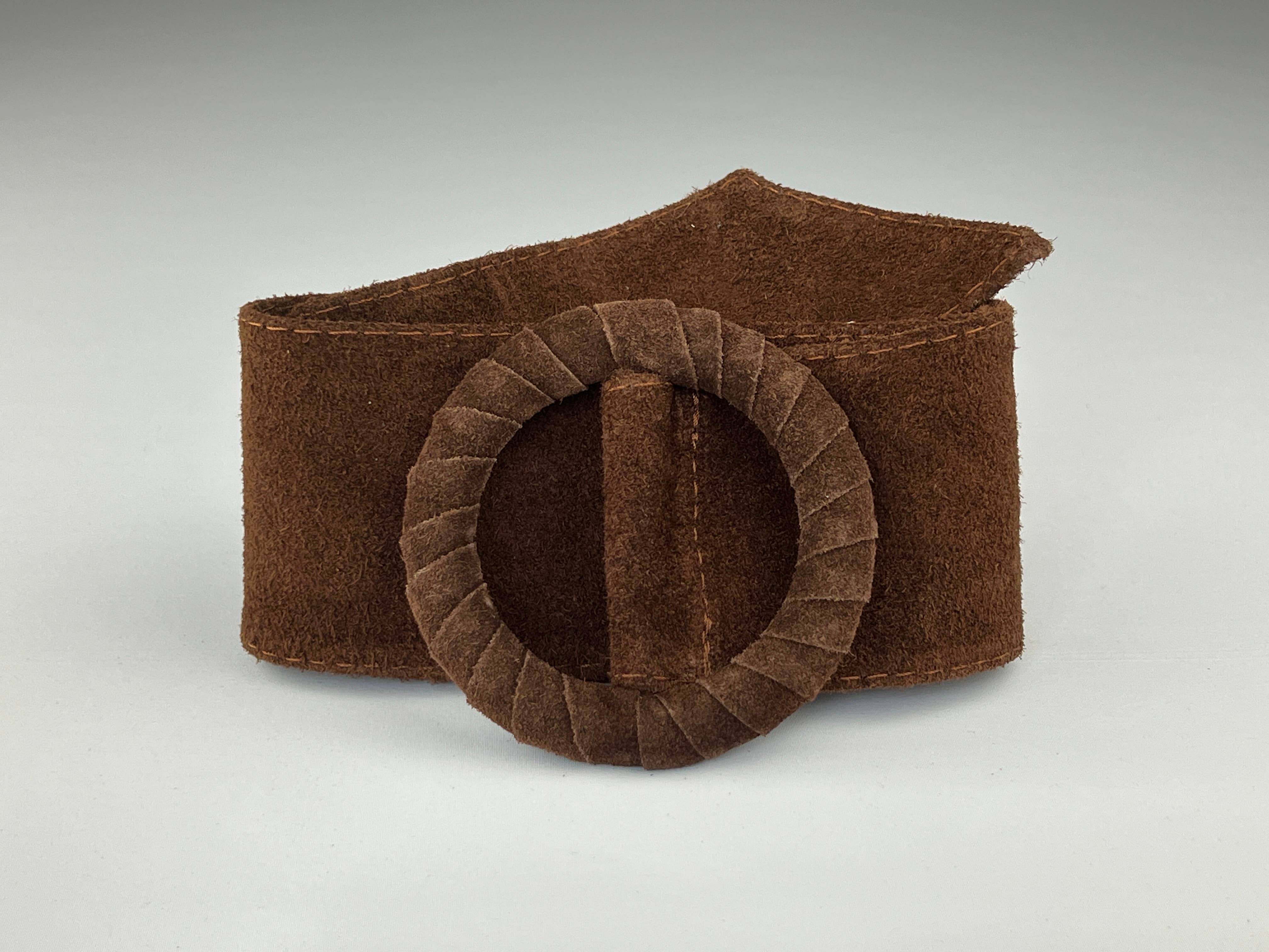 L'Emotion - Venta al por mayor Cinturón - Mujer - Cinturón ancho de cuero con hebilla redonda forrada tono sobre tono1