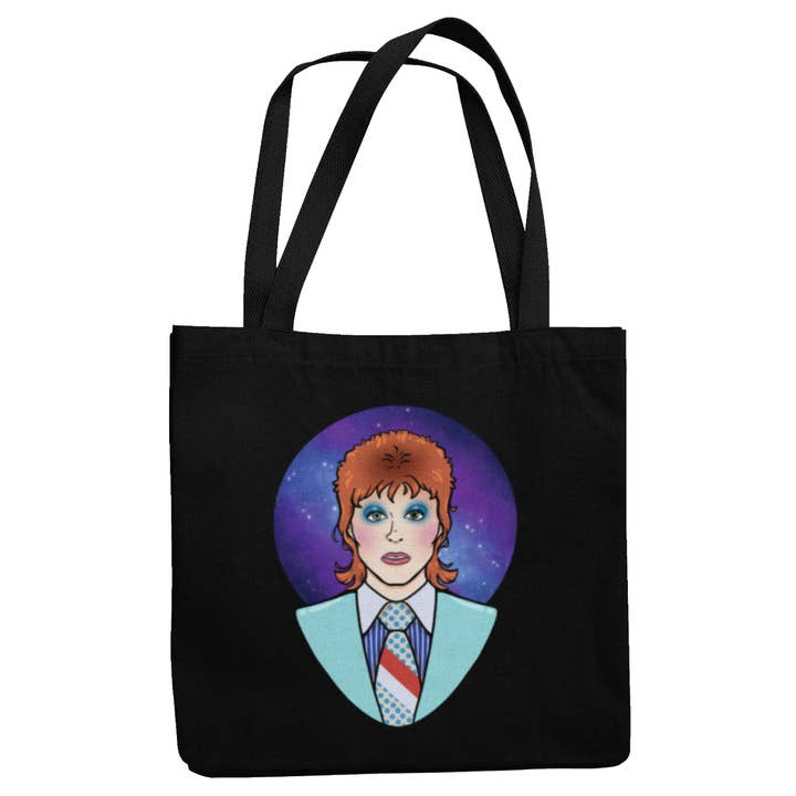 Sac fourre-tout David Bowie Illustrated Portrait pour la vente par Lucky Mfg. Co.