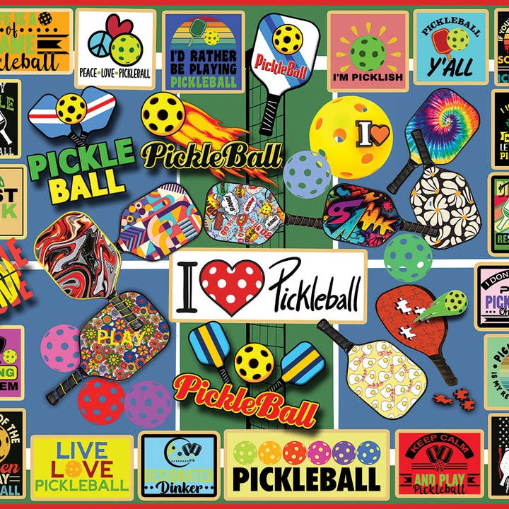 White Mountain Puzzles - Wholesale Puzzle - Adult - Pickleball - 1000 Piece Jigsaw Puzzle
