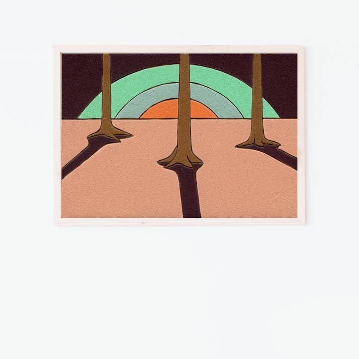 Three Trees, 5x7 Inch Giclée Fine Art Print for wholesale by Backseat Window