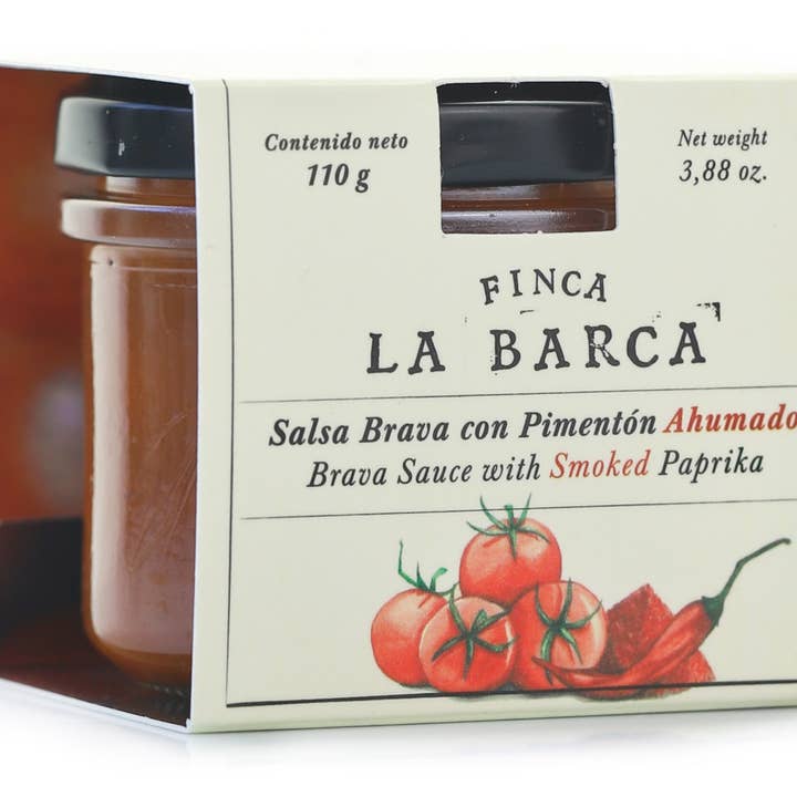 Finca La Barca – Großhandel Salsa – Salsa Brava mit geräuchertem Pimenton "Finca La Barca“ 110G