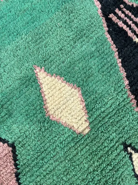 BohoVibeCraft – wholesale Matta – Grön Beni Ourain matta, ullmatta, Handgjorda marockanska mattor3