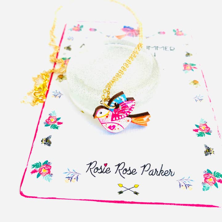 Rosie Rose Parker - Wholesale Pendant/charm necklace - Dainty charm necklace for ladies bird jewellery uk 2