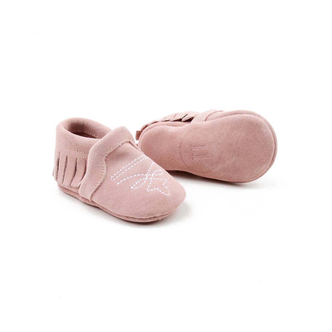 Ranch Raised ® - Wholesale Booties - Baby - Moccasin - Dusty Pink Suede1