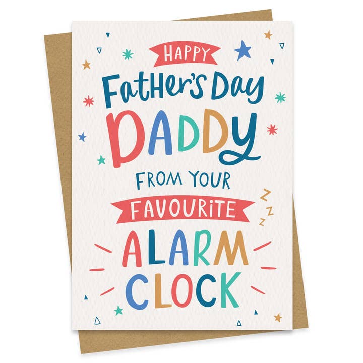 Fête des Pères - Carte Réveil Préféré de Papa pour la vente par Dotty Black