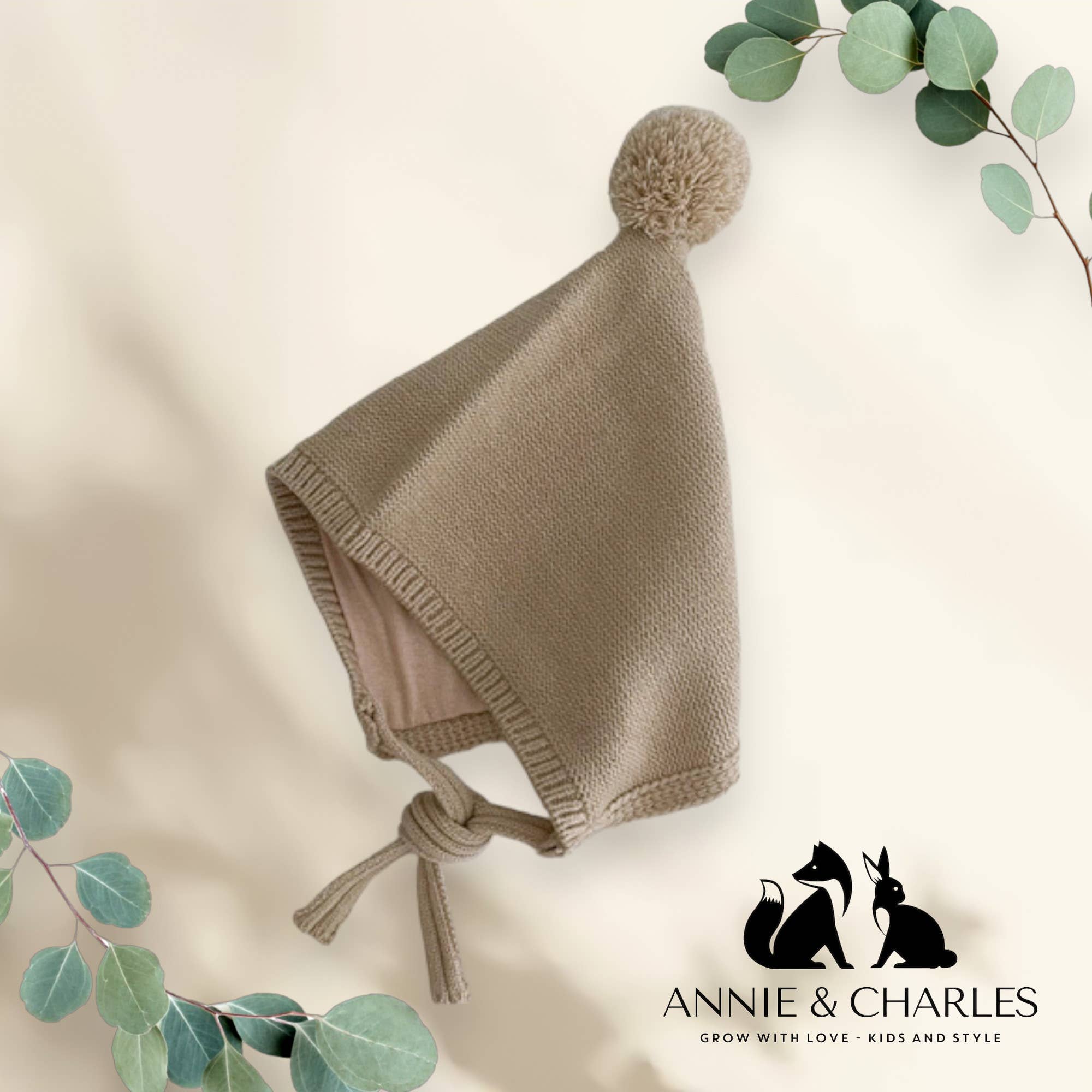 Annie & Charles - Wholesale Newborn/Knit Hat - Baby - Annie & Charles® baby POM hat0