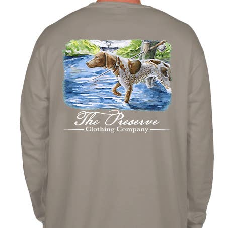 GSP Long Sleeve Comfort Colors Pocket Tshirt for wholesale by The Preserve Clothing Co