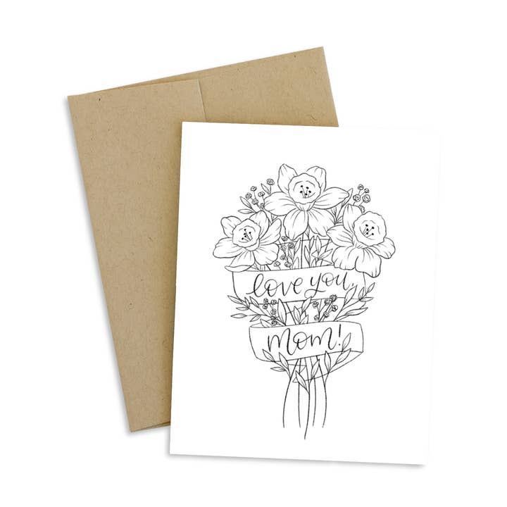 Love You Mom Greeting Card | Mother's Day for wholesale by Elyse Breanne Design