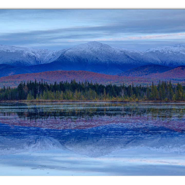 First Snow from Chery Pond Glass Panel by Chris Whiton for wholesale by American Brand Studio