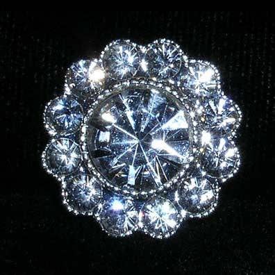 #15573 - Center Stone Daisy Button - 13/16" for wholesale by Bridal Store Jewelry