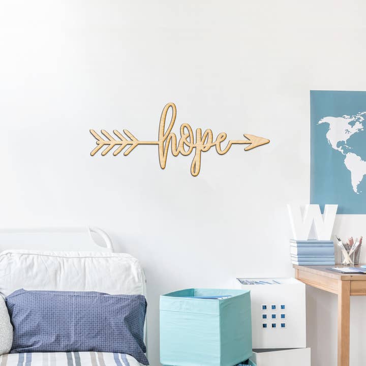 Hope Arrow Wood Sign for wholesale by Woodums