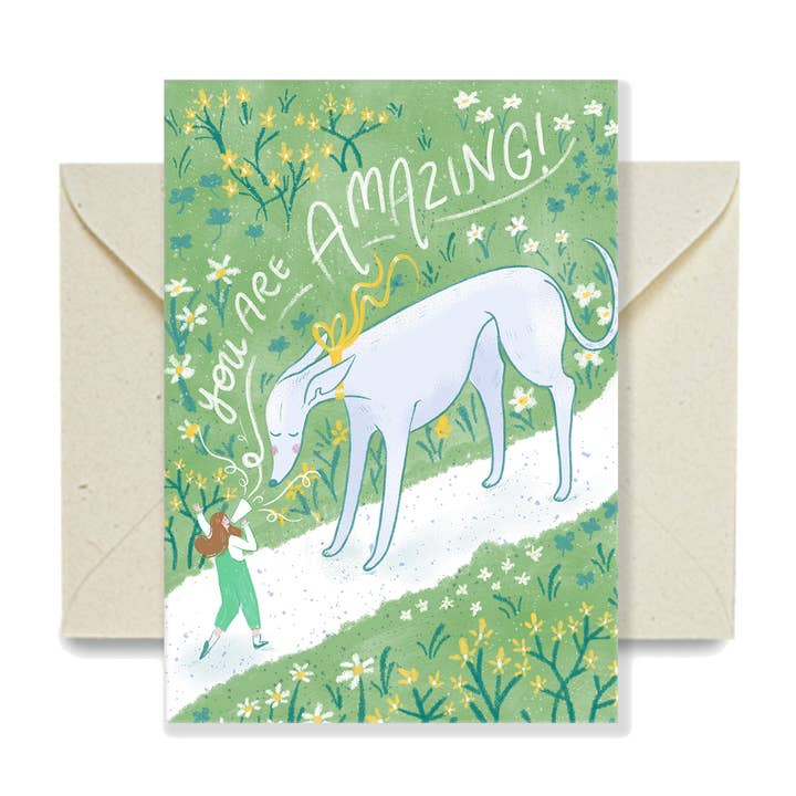 Bryony Moss Illustration - Wholesale Everyday Greeting Card - You Are Amazing, A6 Greetings Card