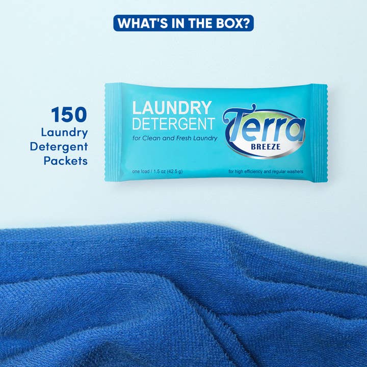 Diversified Hospitality Solutions - Wholesale Laundry detergent powder/pods - Terra Breeze Laundry Detergent Powder - 1.5 oz Packet (Case of 150)2