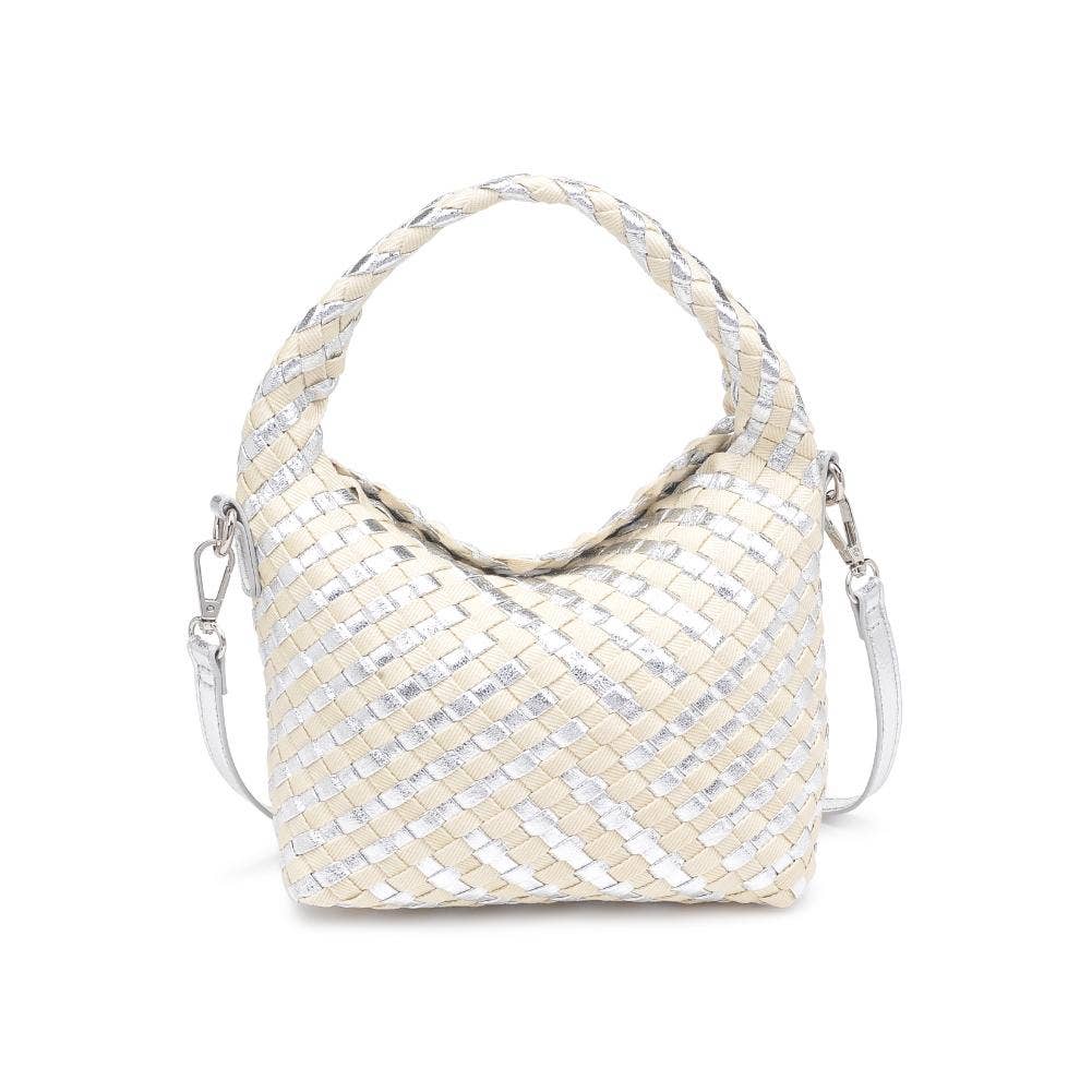 Moda Luxe - Vente Sac à main avec poignée sur le dessus – femme - Sac bandoulière tissé en matériaux mixtes Jessamine18