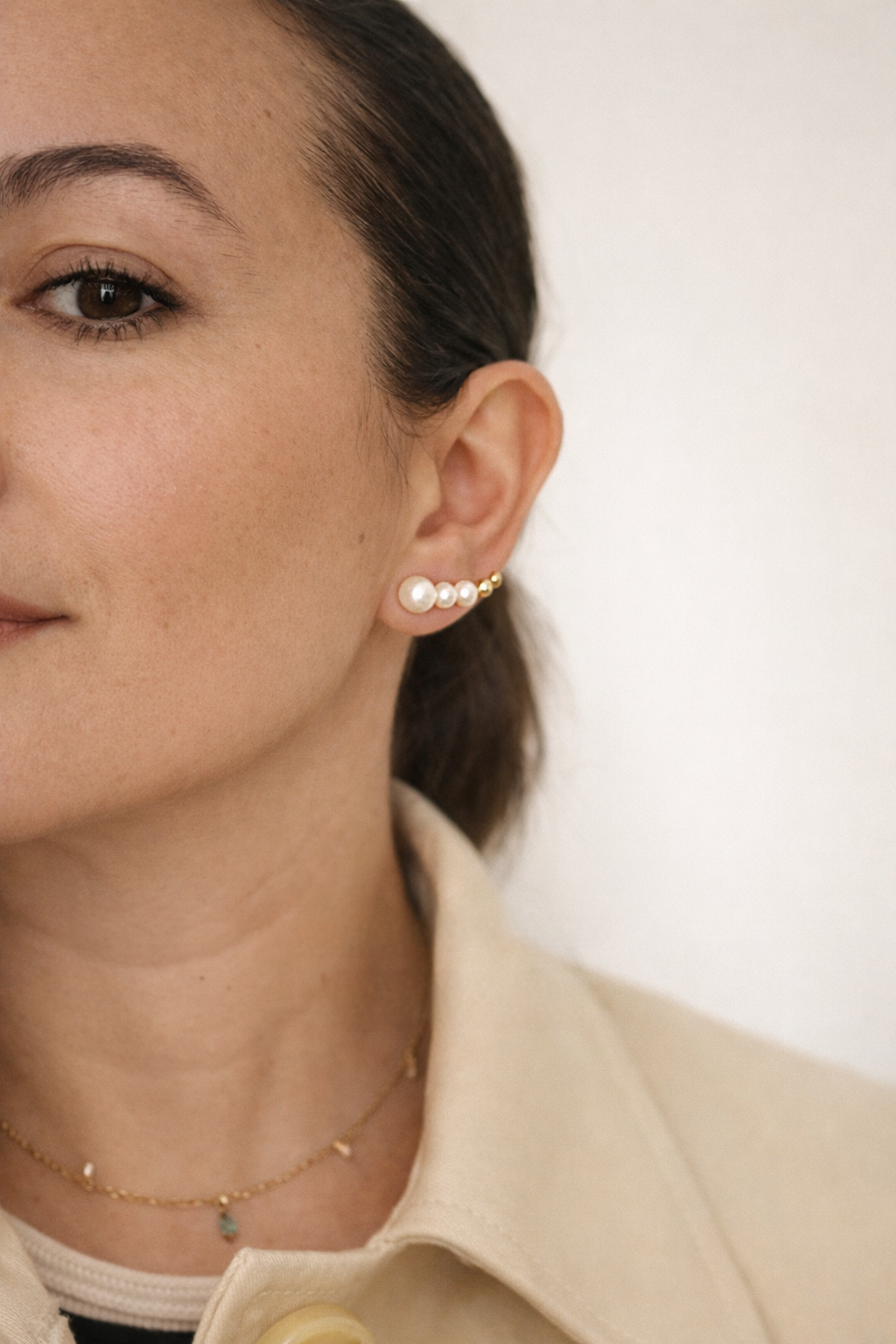 LA MAISON GISEL B. - Wholesale Single Earring - Boucle d'oreille grimpante perles Flora1