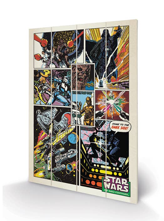 The Art Group – wholesale Art print – Star Wars (Retro Comic) Wooden Wall Art0
