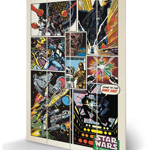The Art Group – wholesale Art print – Star Wars (Retro Comic) Wooden Wall Art