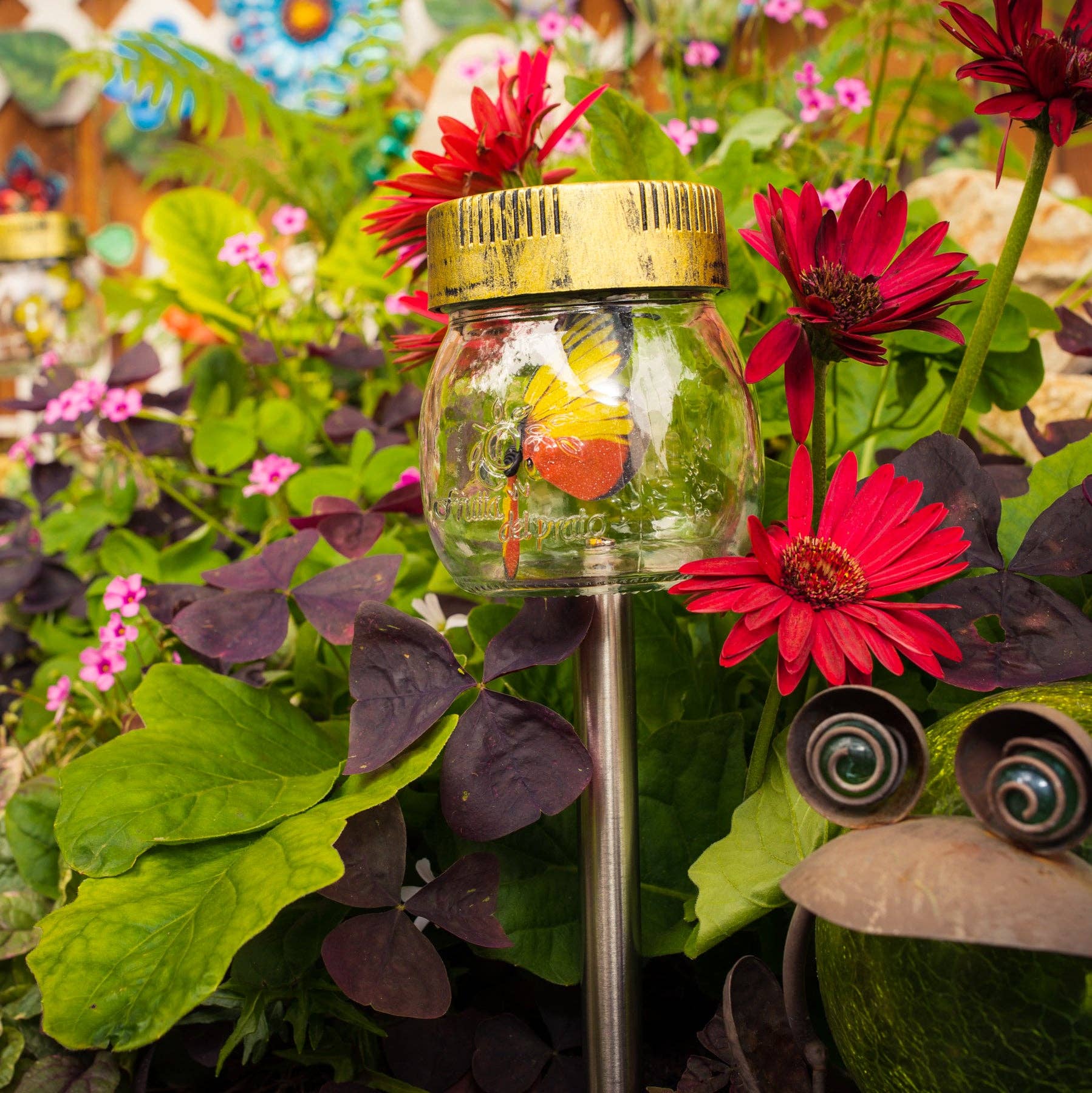 Forever Gifts Inc. - Wholesale Outdoor/Lawn Light - Butterfly Jar Solar Pathway Lights, Set of 38