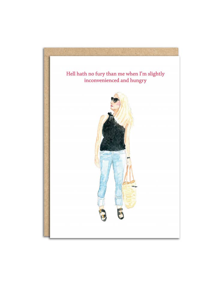Hell Hath No Fury Everyday wenskaart voor wholesale door Sarah Maddox Art & Design