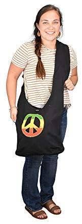 Mandala Crafts – wholesale Crossbody bag – Women's – Rasta Peace Sign Crossbody Boho Shoulder Bag10