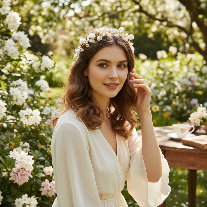 ETERNAL FLORAL ROMANCE WIJNSTOK - HP210 GOLD voor wholesale door Athena Bridal Jewellery